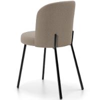 Cadeira Para Sala De Jantar Cozinha Estofada Gavi L02 Bouclê Bege - Lyam Decor