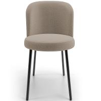 Cadeira Para Sala De Jantar Cozinha Estofada Gavi L02 Bouclê Bege - Lyam Decor - 5