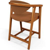 Kit 04 Banquetas Baixa Para Cozinha Sala Jantar Bancada Cecília L02 Bouclê Terracota - Lyam Decor - 2