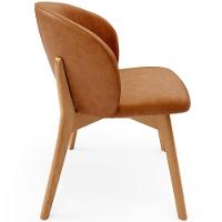 Kit 04 Cadeiras De Jantar E Estar Living Estofada Mia L02 Couríssimo Canela - Lyam Decor - 2