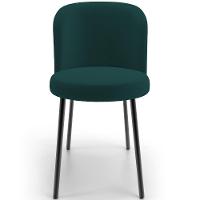 Kit 5 Cadeiras Sala De Jantar Estofada Gavi L02 Bouclê Verde - Lyam Decor - 5