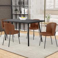 Kit 5 Cadeiras Sala De Jantar Estofada Gavi L02 Couríssimo Marrom - Lyam Decor - 6