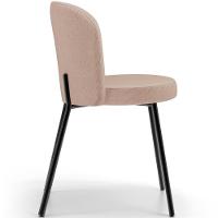 Kit 5 Cadeiras Sala De Jantar Estofada Gavi L02 Linho Rosê - Lyam Decor - 2