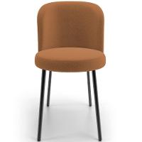 Kit 5 Cadeiras Sala De Jantar Estofada Gavi L02 Bouclê Terracota - Lyam Decor - 5