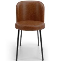 Kit 6 Cadeiras Sala De Jantar Estofada Gavi L02 Couríssimo Marrom - Lyam Decor - 5