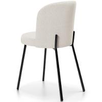 Kit 5 Cadeiras Sala De Jantar Estofada Gavi L02 Linho Bege - Lyam Decor