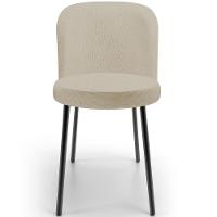 Kit 5 Cadeiras Sala De Jantar Estofada Gavi L02 Linho Bege Escuro - Lyam Decor - 5