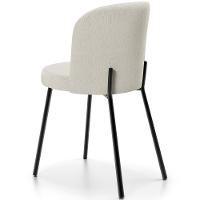 Kit 5 Cadeiras Sala De Jantar Estofada Gavi L02 Linho Champagne - Lyam Decor