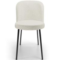 Kit 5 Cadeiras Sala De Jantar Estofada Gavi L02 Linho Champagne - Lyam Decor - 5