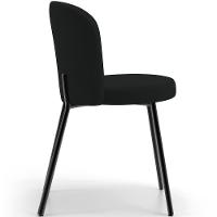 Kit 4 Cadeiras Sala De Jantar Estofada Gavi L02 Suede Preto - Lyam Decor - 2