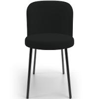 Kit 4 Cadeiras Sala De Jantar Estofada Gavi L02 Suede Preto - Lyam Decor - 5