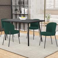 Kit 4 Cadeiras Sala De Jantar Estofada Gavi L02 Suede Verde Musgo - Lyam Decor - 6