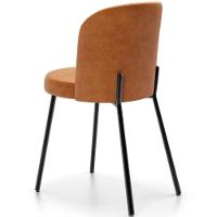 Kit 4 Cadeiras Sala De Jantar Estofada Gavi L02 Tecido Couríssimo Canela - Lyam Decor