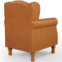 Poltrona De Amamentação Yara P02 Com Puff Paris Luis Xv P02 Couríssimo Canela - Lyam Decor - 5