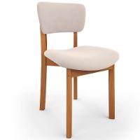 Kit 02 Cadeiras Para Sala De Jantar Cozinha Living Estofada Dara L02 Suede Bege - Lyam Decor - 6