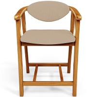 Kit 04 Banquetas Baixa Para Cozinha Sala Jantar Bancada Cecília L02 Linho Bege Escuro - Lyam Decor - 5