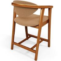 Kit 03 Banquetas Baixa Para Cozinha Sala Jantar Bancada Cecília L02 Bouclê Mostarda - Lyam Decor - 2