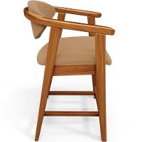 Kit 03 Banquetas Baixa Para Cozinha Sala Jantar Bancada Cecília L02 Bouclê Mostarda - Lyam Decor