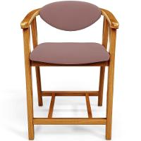 Kit 03 Banquetas Baixa Para Cozinha Sala Jantar Bancada Cecília L02 Suede Rosê - Lyam Decor - 5