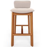 Kit 03 Banquetas Alta Para Cozinha Sala De Jantar Bar Dara L02 Suede Bege - Lyam Decor - 3