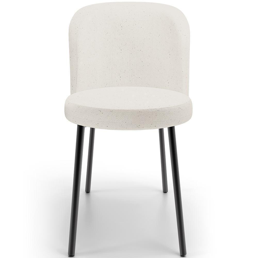 Kit 6 Cadeiras Sala De Jantar Estofada Gavi L02 Linho Bege - Lyam Decor - 5