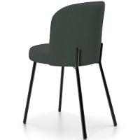 Kit 6 Cadeiras Sala De Jantar Estofada Gavi L02 Linho Verde Musgo - Lyam Decor