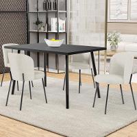 Kit 6 Cadeiras Sala De Jantar Estofada Gavi L02 Linho Champagne - Lyam Decor - 6