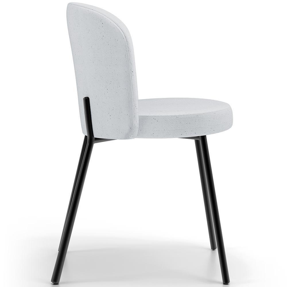 Kit 6 Cadeiras Sala De Jantar Estofada Gavi L02 Linho Cinza - Lyam Decor - 2