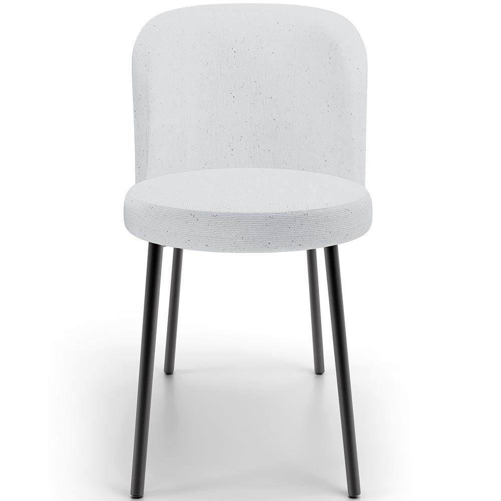 Kit 6 Cadeiras Sala De Jantar Estofada Gavi L02 Linho Cinza - Lyam Decor - 5