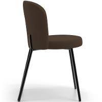 Kit 6 Cadeiras Sala De Jantar Estofada Gavi L02 Suede Marrom - Lyam Decor - 2