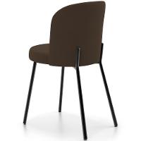 Kit 6 Cadeiras Sala De Jantar Estofada Gavi L02 Suede Marrom - Lyam Decor