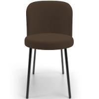 Kit 6 Cadeiras Sala De Jantar Estofada Gavi L02 Suede Marrom - Lyam Decor - 5