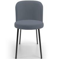 Kit 6 Cadeiras Sala De Jantar Estofada Gavi L02 Suede Cinza - Lyam Decor - 6