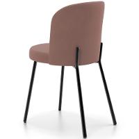 Kit 6 Cadeiras Sala De Jantar Estofada Gavi L02 Suede Rosê - Lyam Decor