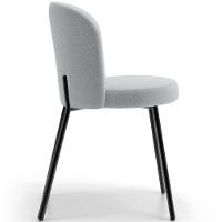 Kit 3 Cadeiras Sala De Jantar Estofada Gavi L02 Bouclê Cinza - Lyam Decor - 2