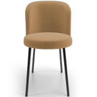 Kit 2 Cadeiras Sala De Jantar Estofada Gavi L02 Bouclê Mostarda - Lyam Decor - 5