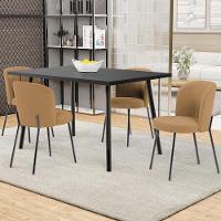 Kit 2 Cadeiras Sala De Jantar Estofada Gavi L02 Bouclê Mostarda - Lyam Decor - 6