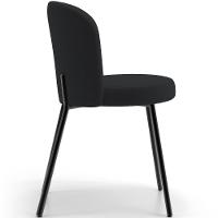 Kit 2 Cadeiras Sala De Jantar Estofada Gavi L02 Bouclê Preto - Lyam Decor - 2