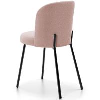 Kit 2 Cadeiras Sala De Jantar Estofada Gavi L02 Bouclê Rosê - Lyam Decor