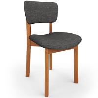 Kit 05 Cadeiras Para Sala De Jantar Cozinha Living Estofada Dara L02 Linho Cinza Escuro - Lyam Decor - 1