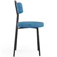 Kit 06 Cadeiras Decorativa Estofada Para Sala De Jantar Barcelona L02 Linho Azul - Lyam Decor - 2