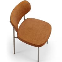 Kit 06 Cadeiras Para Sala De Jantar Melina Base Arena L02 Couríssimo Canela - Lyam Decor