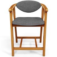 Kit 06 Banquetas Baixa Cozinha Sala De Jantar Bancada Cecília L02 Linho Cinza Escuro - Lyam Decor - 6