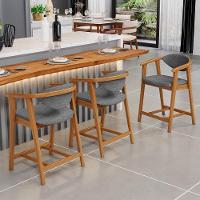 Kit 06 Banquetas Baixa Cozinha Sala De Jantar Bancada Cecília L02 Linho Cinza Escuro - Lyam Decor - 7