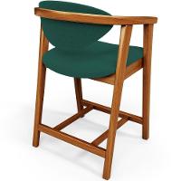 Kit 06 Banquetas Baixa Para Cozinha Sala Jantar Bancada Cecília L02 Bouclê Verde - Lyam Decor