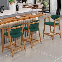 Kit 06 Banquetas Baixa Para Cozinha Sala Jantar Bancada Cecília L02 Bouclê Verde - Lyam Decor - 6