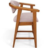 Kit 06 Banquetas Baixa Para Cozinha Sala Jantar Bancada Cecília L02 Bouclê Rosê - Lyam Decor - 2