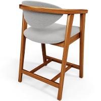 Kit 06 Banquetas Baixa Para Cozinha Sala Jantar Bancada Cecília L02 Bouclê Cinza - Lyam Decor - 5