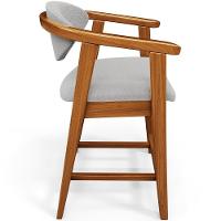 Kit 06 Banquetas Baixa Para Cozinha Sala Jantar Bancada Cecília L02 Bouclê Cinza - Lyam Decor - 6