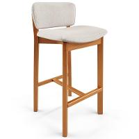 Kit 06 Banquetas Alta Para Cozinha Sala De Jantar Bar Dara L02 Linho Cru - Lyam Decor - 6